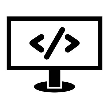 Bilgisayar. Web simgesi basit illüstrasyon