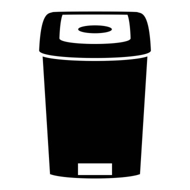 Çöp kutusu simgesi. Web için basit tuvalet kutusu vektör simgeleri çizimi