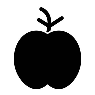 Elma. Web simgesi basit illüstrasyon