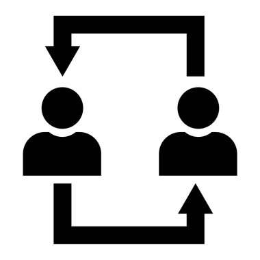 iş insanları simgesi, vektör illüstrasyonu