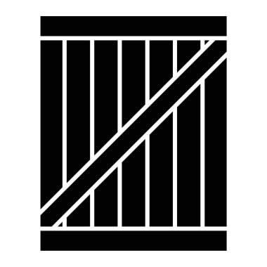 Çit. Web simgesi basit illüstrasyon