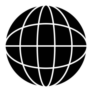Bir dünya simgesinin vektör illüstrasyonu