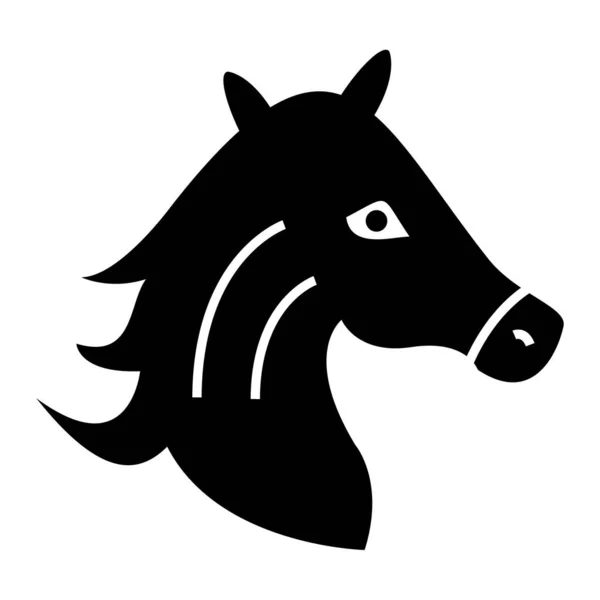 Cabeza Caballo Icono Ilustración Simple Lobo Vector Símbolo Stock Elementos — Archivo Imágenes Vectoriales