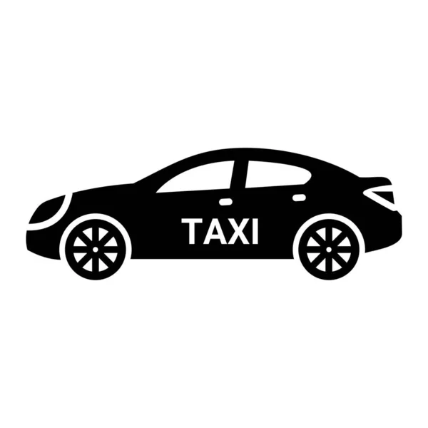 車のアイコン ウェブ用のタクシー車両のベクトルアイコンの簡単なイラスト — ストックベクタ