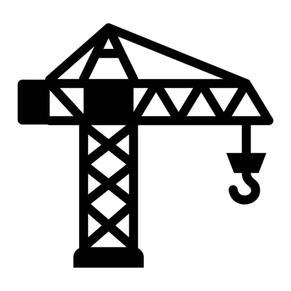 Żuraw Ikona Web Prosta Konstrukcja — Wektor stockowy