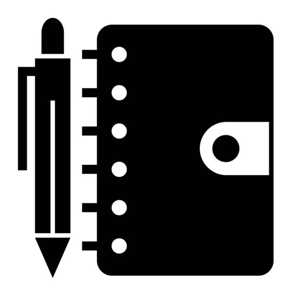 Notebook Web Icoon Eenvoudige Illustratie — Stockvector