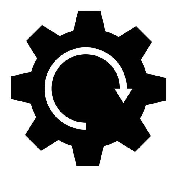 Cogwheel Gear Icon Vector Illustration — Stock Vector
