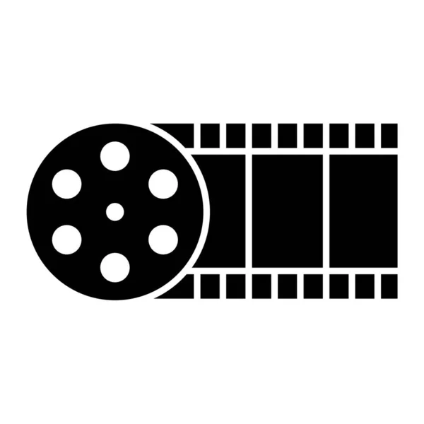 Film Haspel Pictogram Eenvoudige Illustratie Van Film Video Camera Vector — Stockvector