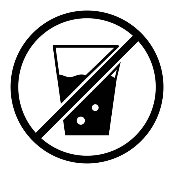 Geen Drank Webpictogram — Stockvector