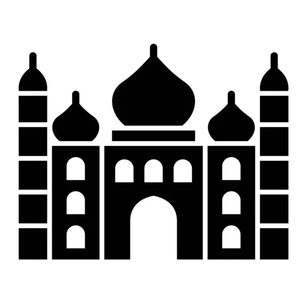 Taj Mahal Web Icon — ストックベクタ