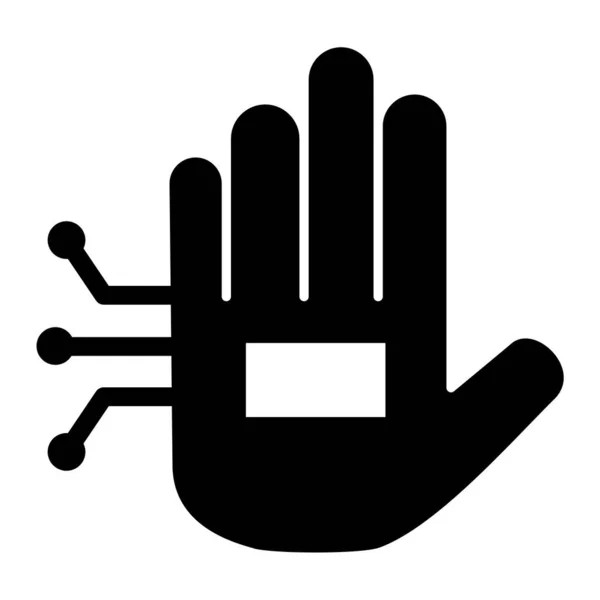 Hand Holding Virus Simple Design — Stock Vector