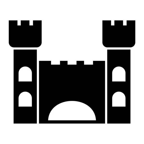 Икона Башни Замка Простая Иллюстрация Средневековых Векторных Значков Форта Сети — стоковый вектор