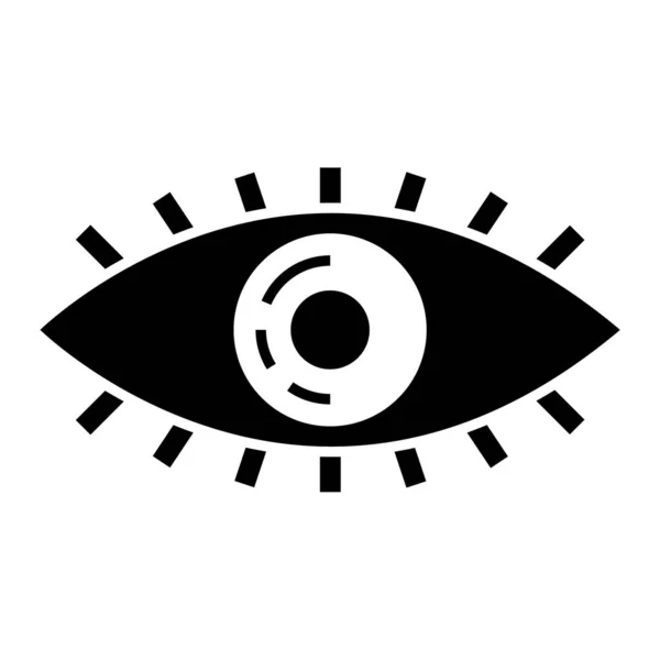 Eye Vector Glyph Flat Icon — Stock Vector