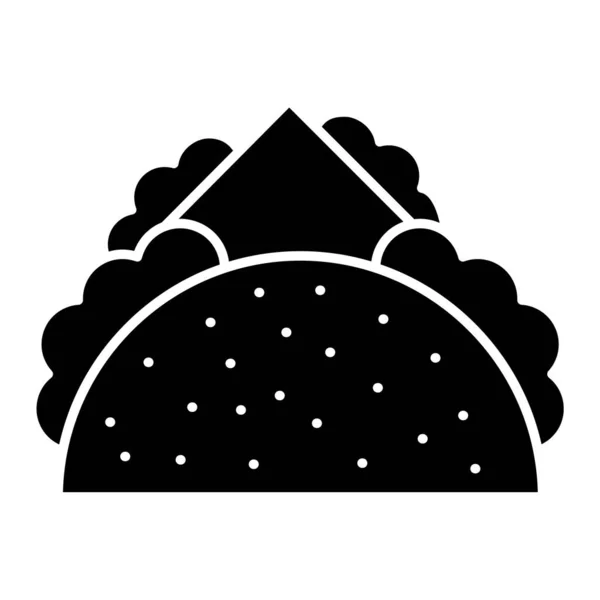 Taco Icon Vector Illustration — Vetor de Stock