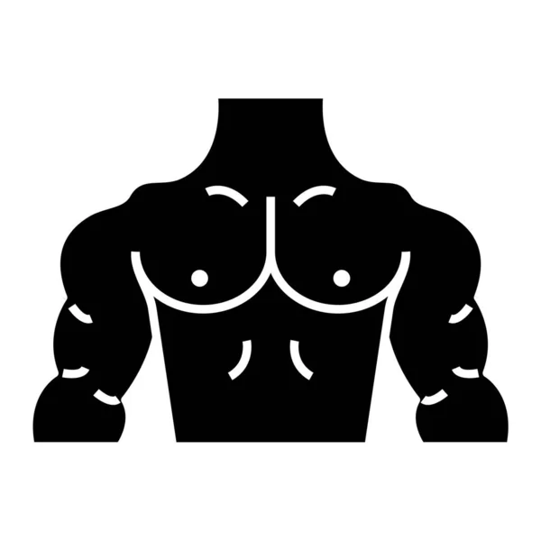 Icono Del Cuerpo Esquema Ilustración Iconos Vectores Musculares Para Web — Vector de stock