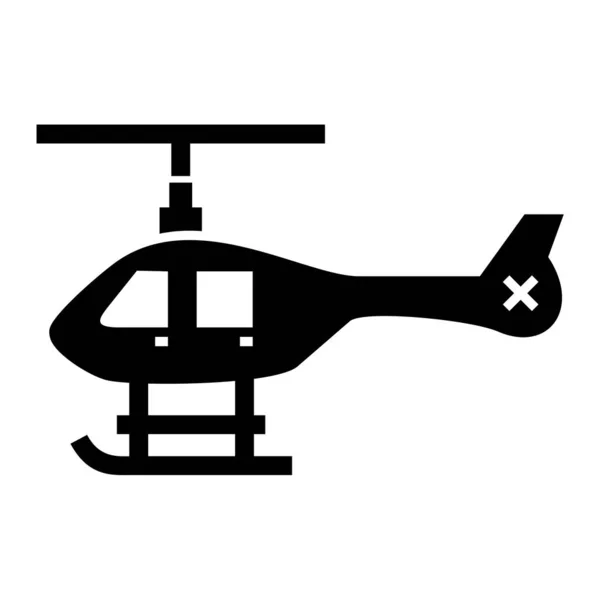 Helikopter Pictogram Vector Illustratie — Stockvector