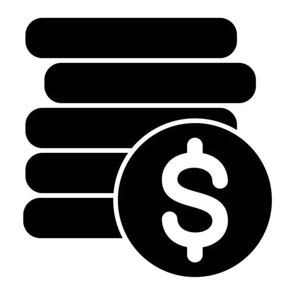 Dollar Cash Icon Simple Illustration Money Coins Vector Icons Web — Wektor stockowy