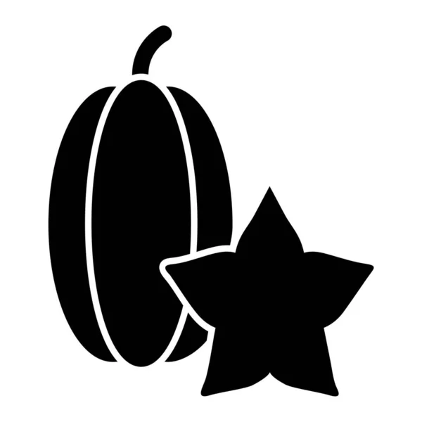 Fresh Ripe Fruits Icon Isolated Flat Illustration — Stock Vector