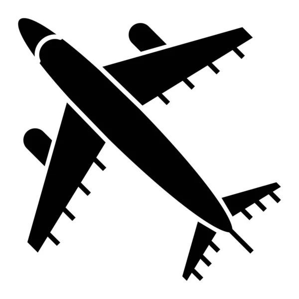 Airplane Web Icon Vector Illustration — Stock Vector