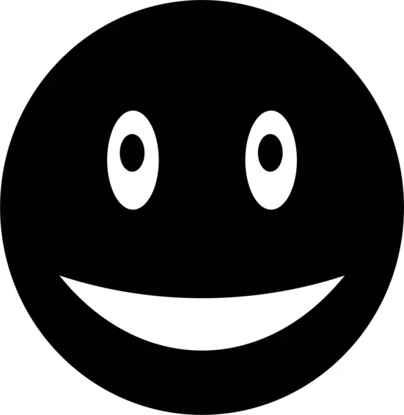 Lächeln Gesicht Emoticon Symbol Vektorillustration — Stockvektor