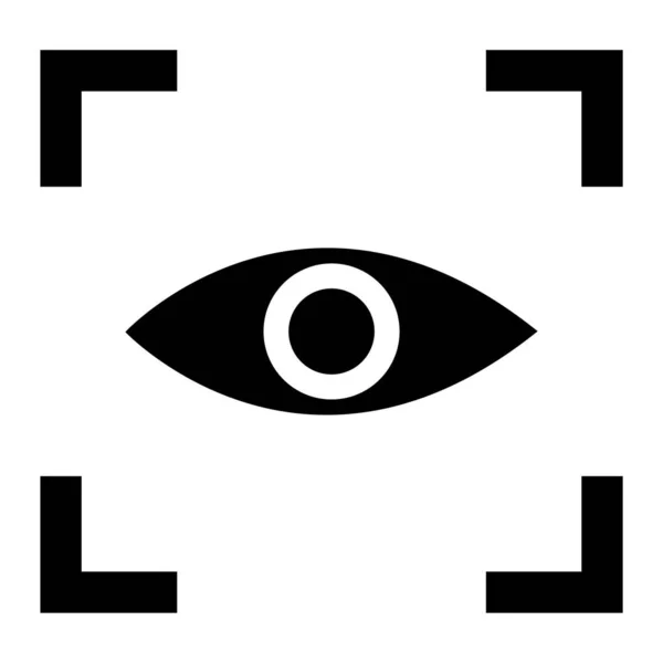 Μάτι Web Εικονίδιο Απλή Απεικόνιση — Διανυσματικό Αρχείο