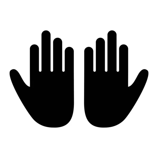 Black White Vector Icon Hands — Vetor de Stock