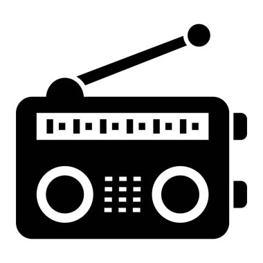 Radyo. Web simgesi basit tasarım