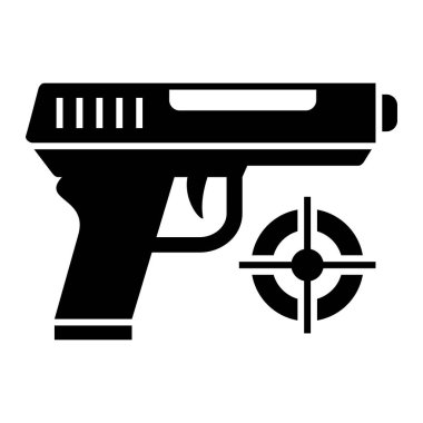 Silah ikonu. Web için silah vektör simgelerinin basit illüstrasyonu