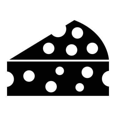 Peynir ikonu. Basit vektör illüstrasyonu