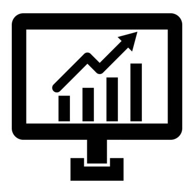 Monitör. Web simgesi basit illüstrasyon