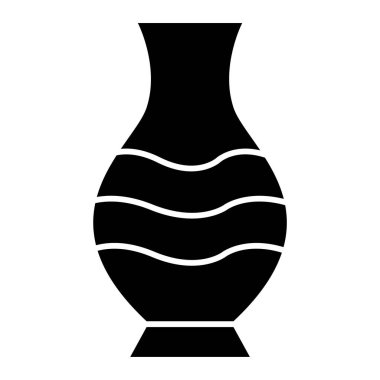 vazo simgesi. Web için cam kavanoz vektör simgelerinin basit çizimi