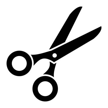 Makas simgesi. Web için makas vektör simgelerinin basit çizimi