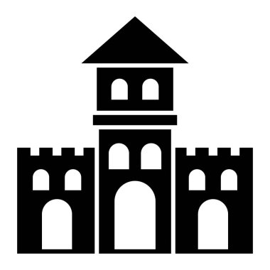 Şato. Web simgesi basit illüstrasyon