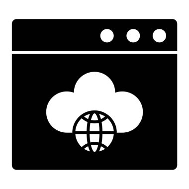 Bulut hesaplama. Web simgesi