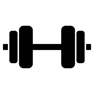 dambıl simgesi. Web için halter vektör simgelerinin basit çizimi