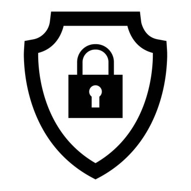 Kalkan. Web simgesi basit illüstrasyon