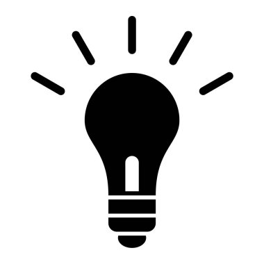 Ampul simgesi. vektör illüstrasyonu