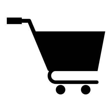 Alışveriş arabası ikonu. vektör illüstrasyonu