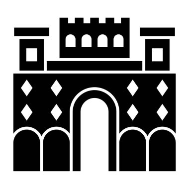 Bina. Web simgesi basit illüstrasyon