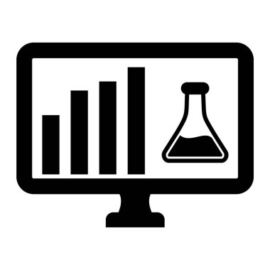 Monitör. Web simgesi basit illüstrasyon