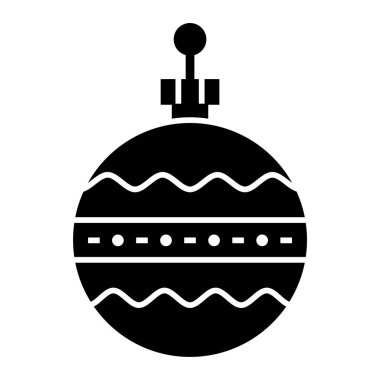 Noel topu ikonu vektör illüstrasyonu