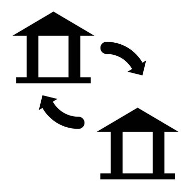 Ev. Web simgesi basit illüstrasyon