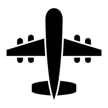 uçak ikonu vektör illüstrasyonu