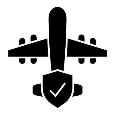 Uçak. Web simgesi basit tasarım