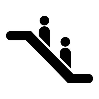 Yürüyen merdiven simgesi. vektör illüstrasyonu