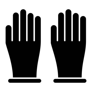 Eldiven simgesi vektör illüstrasyonu