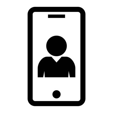 Cep telefonu simgesi, vektör illüstrasyonu