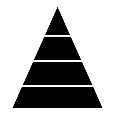 Piramit. Web simgesi basit illüstrasyon