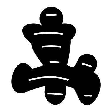 Çizgi film kök simgesinin vektör çizimi