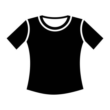 t-shirt simgesi, siyah ve beyaz illüstrasyon